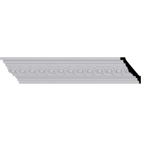 Ekena Millwork 2 1/4"H x 2 1/2"P x 3 5/8"F x 94 1/2"L, (1 5/8" Repeat) Foster Running Coin Crown Moulding MLD03X02X04FO